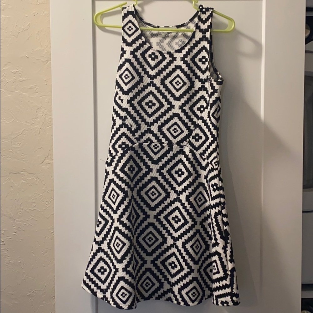 Geo print mini dress